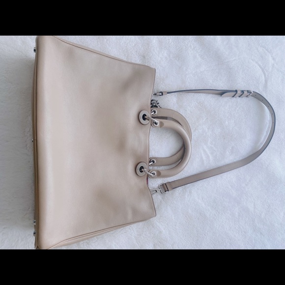 Authentic DIOR Diorossima Large tote bag Beige/ Purple ♥️ - Picture 3 of 12